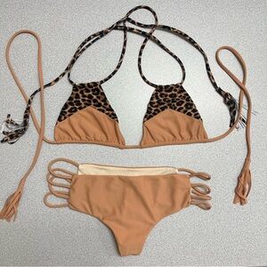 Acacia Swimwear Leopard and Tan Bikini